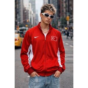 Nike Türkiye Turkey National Team Embroidered Track Jacket Red Y2K XXL